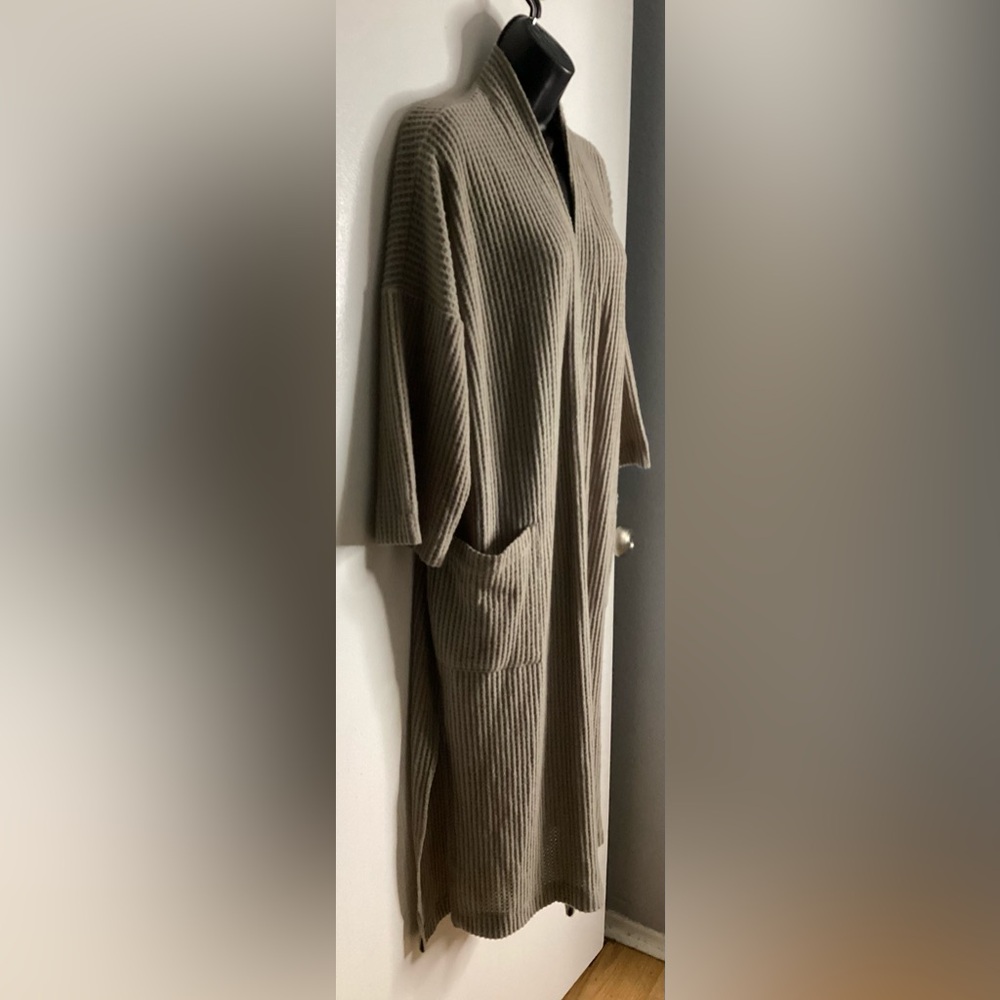 Final Touch Beige Ribbed Cardigan S - Picture 7 of 15